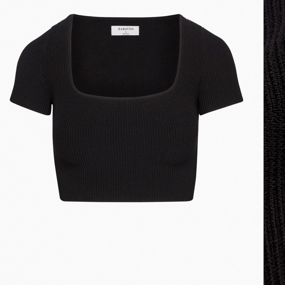 Aritzia color black Sculpt Knit Squareneck Top - Picture 7 of 13